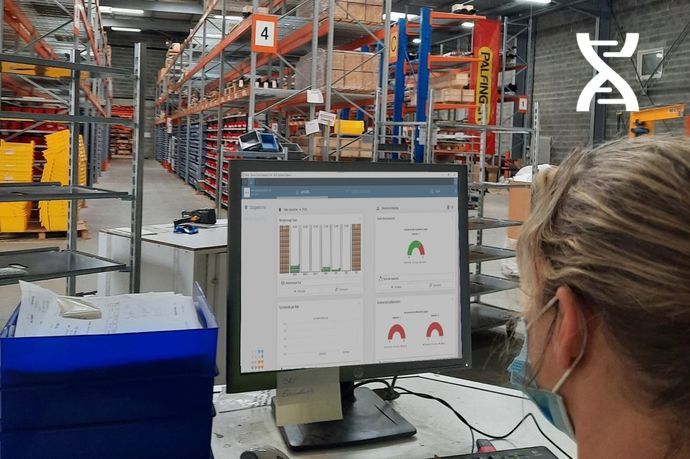 Le responsable de l'entrepôt supervise les opérations en temps réel avec les indicateurs configurés dans le WMS.