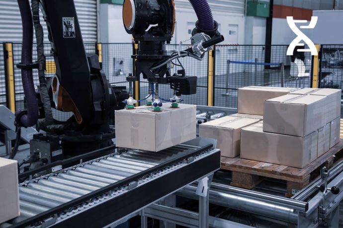 Etiquetage et Palettisation en sortie de chaine Etiquetage et Palettisation en sortie de chaine